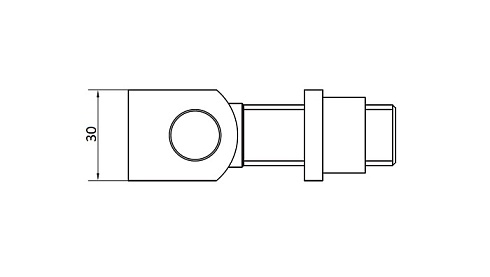 Комплектующие для распашных ворот Петля CAME H 18 регулируемая с гайкой, 42-68 мм, М18, приваривание в Семикаракорске